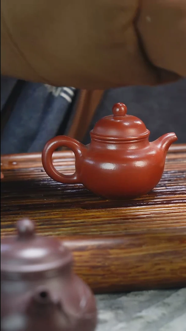 茶壶紫砂赵庄朱泥多球