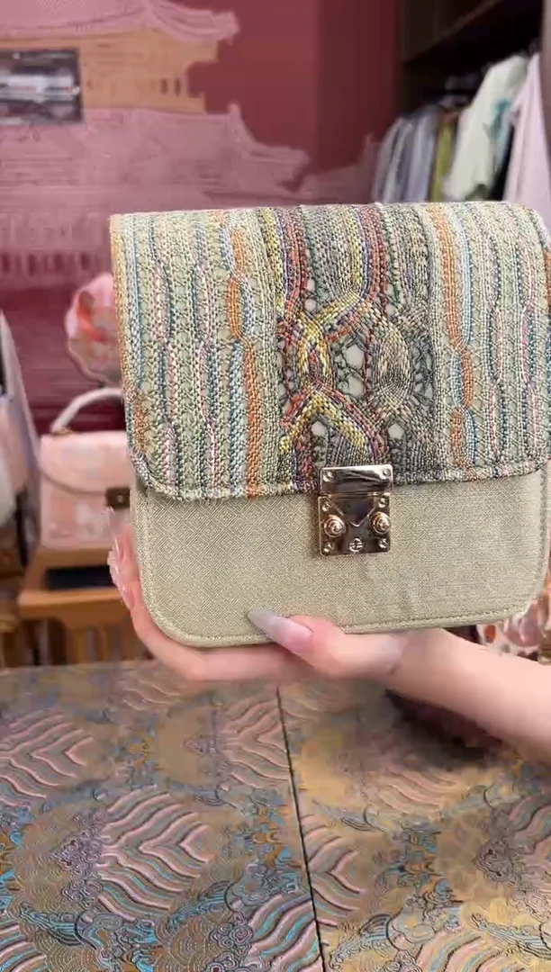 刺绣非遗唐锦包包