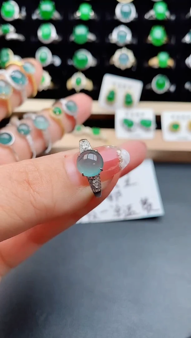 【闪购商品】翡翠戒指银S925镶嵌212121