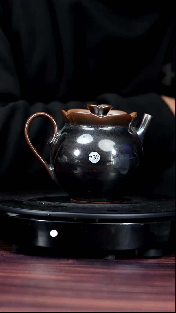 杯子瓷739#段晓辉一级品原矿钧瓷僧帽壶