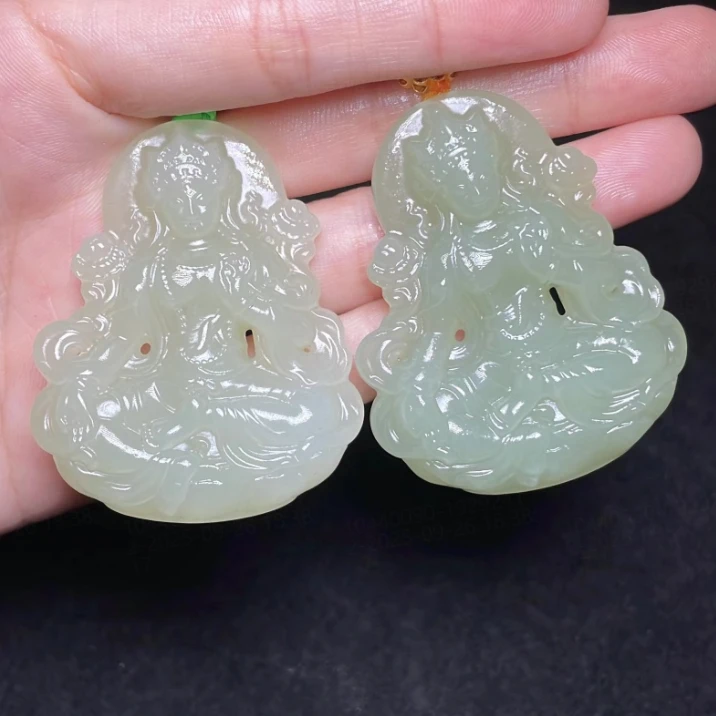 石惑珠宝~和田玉吊坠~多样性发一