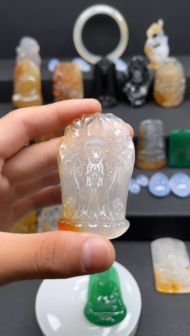 未镶嵌颈饰玛瑙/玉髓天然珠宝 一物一证