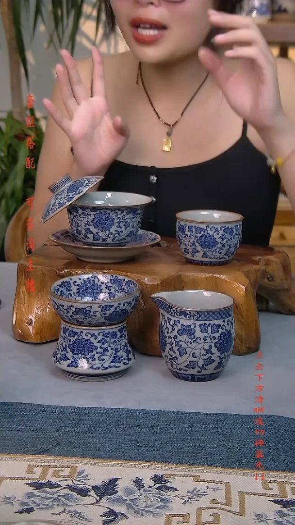 简装家用款4件套 老陶泥开片纹陶瓷茶具