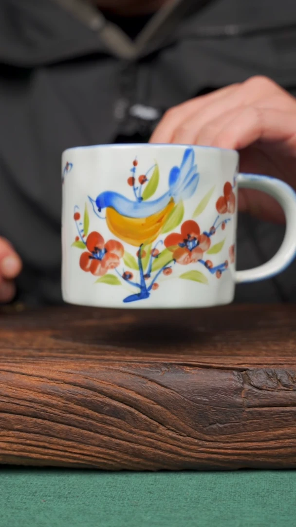 【闪购商品】瓷片101景德镇杯釉下手工手绘瓷器