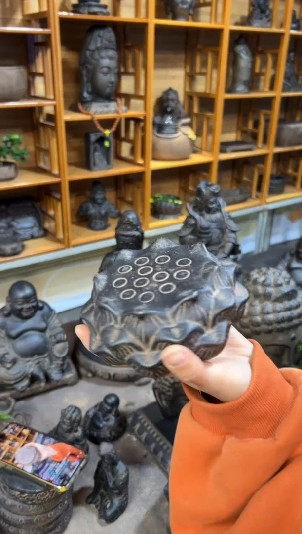 陶土莲蓬实心底座