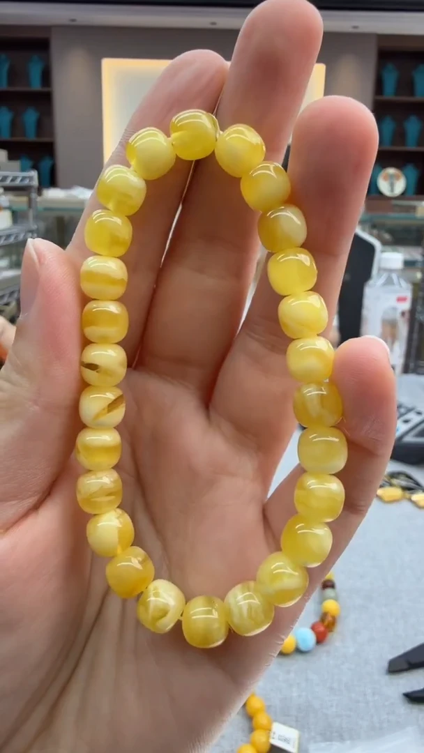 手链琥珀未镶嵌390秒拍号 假一罚三