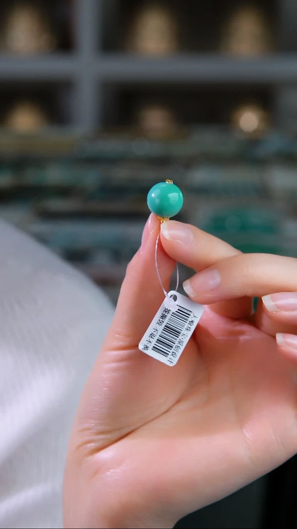 18K金镶嵌绿松石吊坠(不含链)1