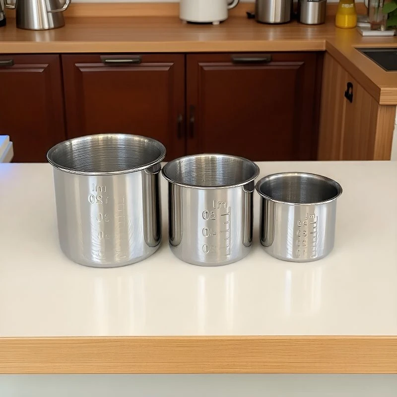 304不锈钢服药杯防碘伏小药杯药液量杯带刻度杯子无手柄药杯加厚