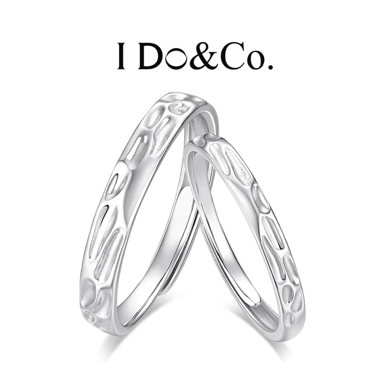 I Do&Co. 925银戒指 涟漪情定情侣对戒开口轻奢高级感生日送女友
