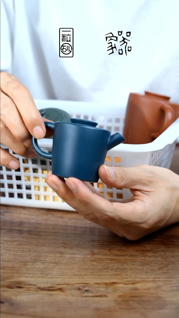 茶壶紫砂微瑕小蓝杯