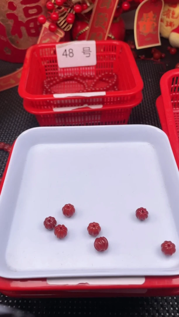 【闪购商品】南红玛瑙单珠未镶嵌32号柿子红卡9*10瓜珠一颗