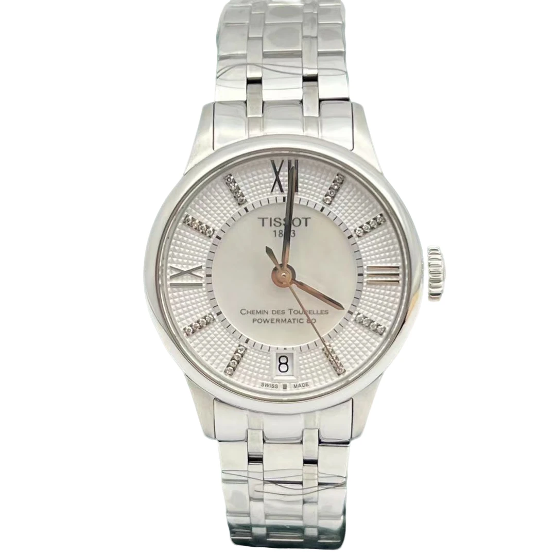 99新 Tissot/天梭 杜鲁尔/臻耀/女士机械白盘/T099/公价7750/32MM