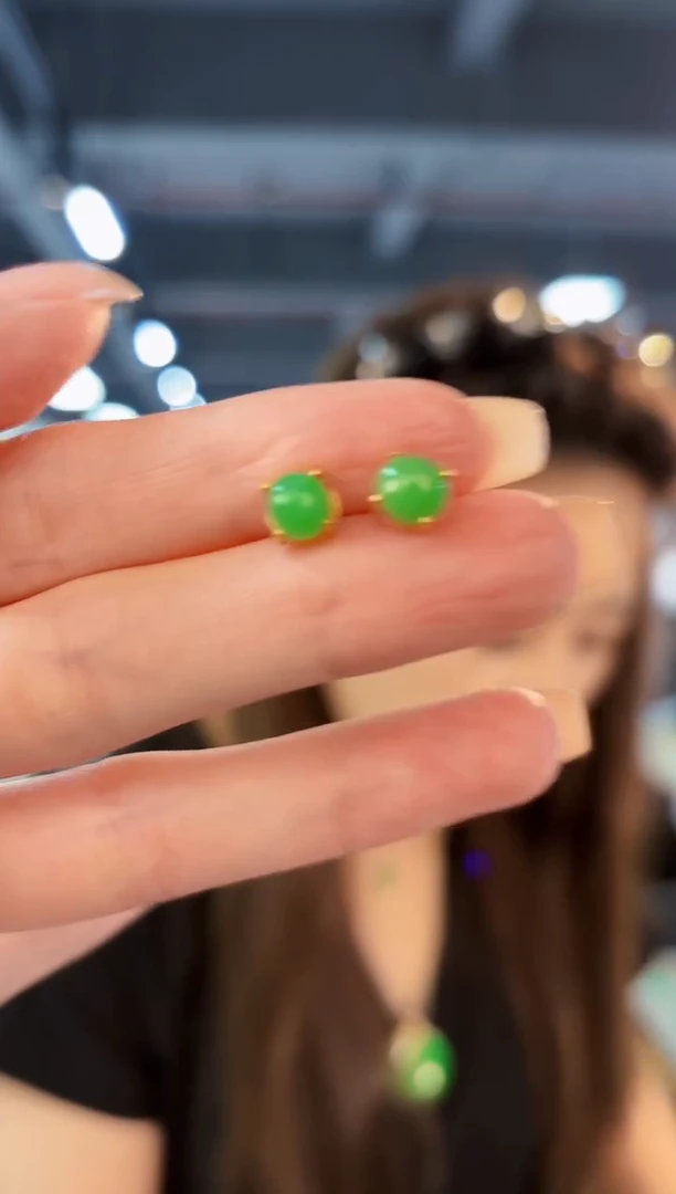 翡翠未镶嵌耳饰d缅料A货/多样性发货/一件