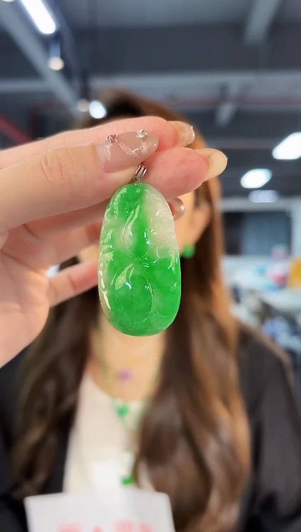 【闪购商品】翡翠颈饰18K金镶嵌缅料A货/支持复检/一件