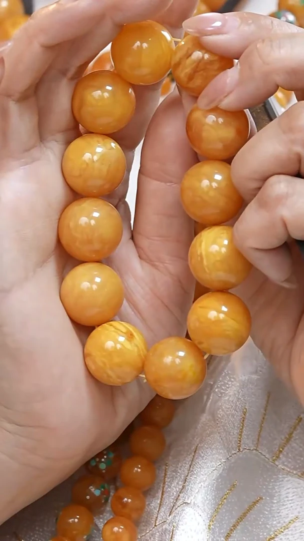 蜜蜡颈饰未镶嵌7945天然蜜蜡珠宝奇石全部保真