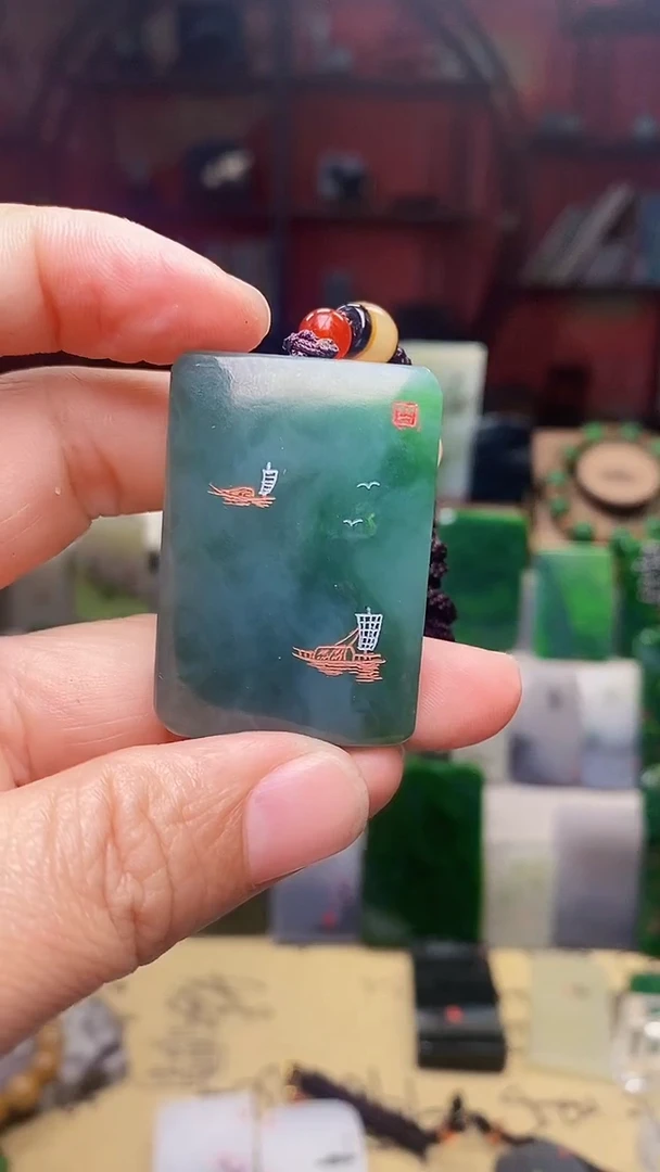 和田玉未镶嵌挂件86