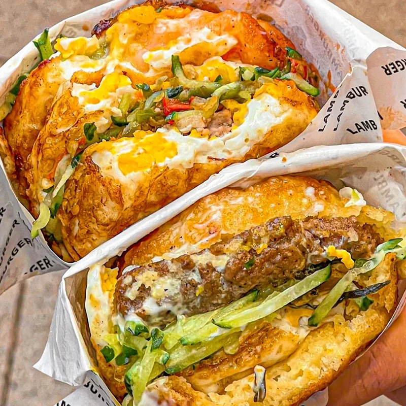 【顺丰直发】鲜肉鸡蛋汉堡学生早餐速食微波空气炸锅半成品馅饼