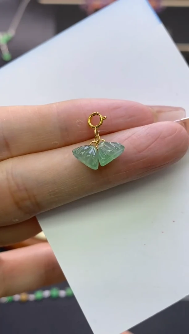 【闪购商品】翡翠颈饰18K金镶嵌净货12357