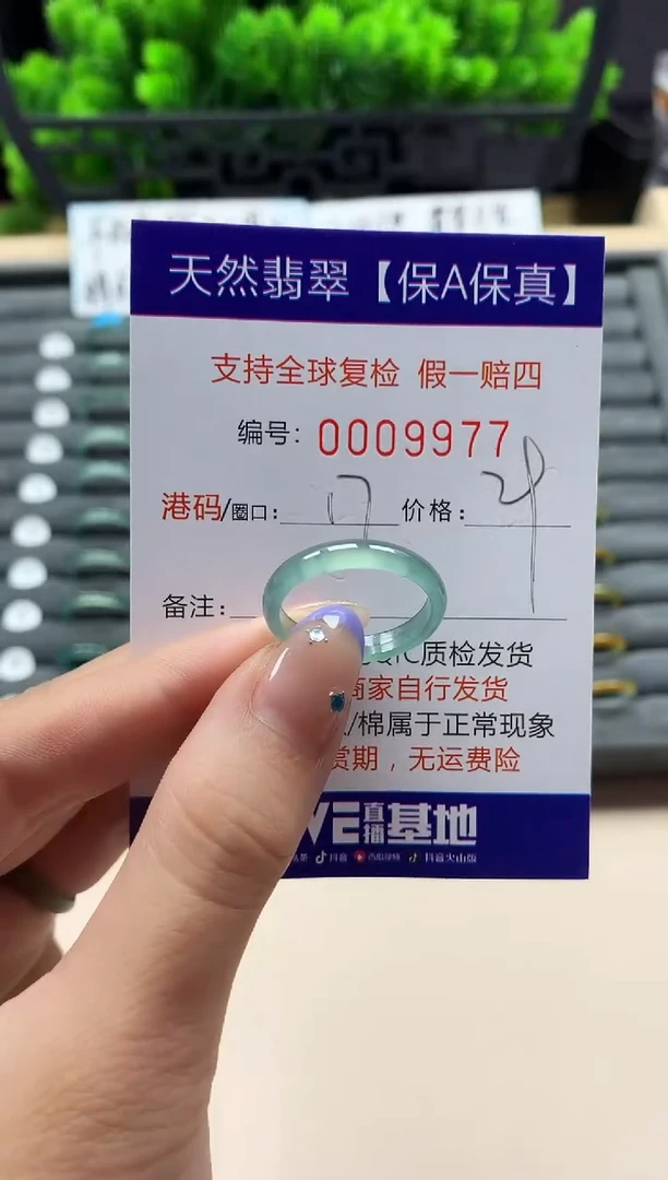 未镶嵌戒指翡翠天然  9977