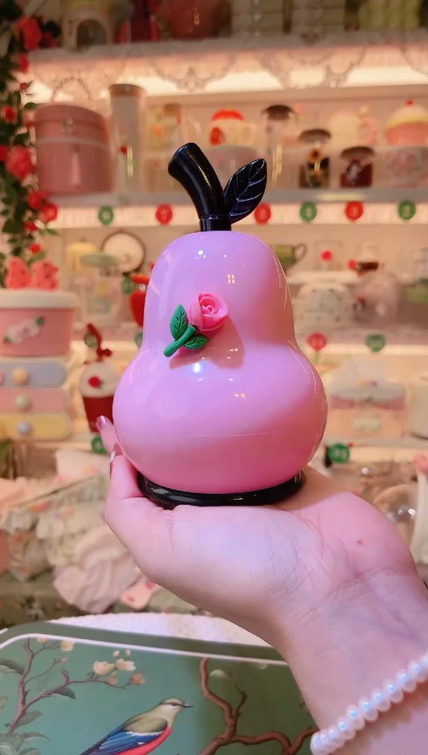 粉色鸭梨牙签罐——手工制作品质好！