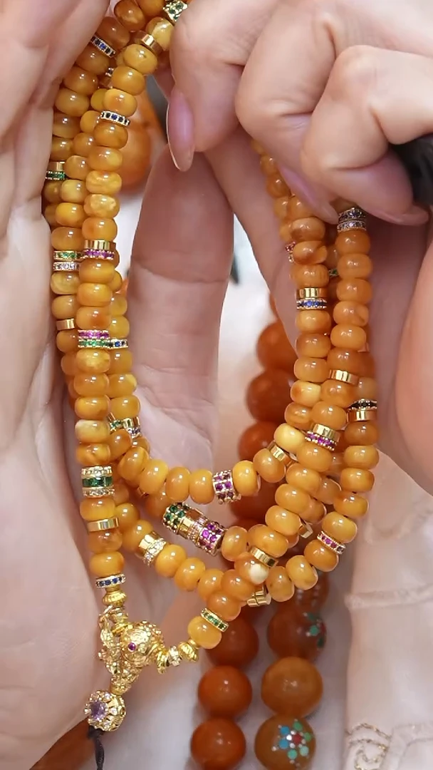 蜜蜡颈饰未镶嵌7537天然蜜蜡珠宝奇石云端妖孽全部保真