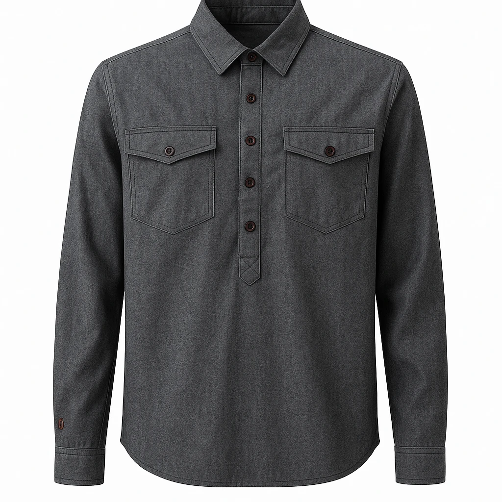 免烫长袖衬衫男商务休闲职场通勤百搭衬衫外套999