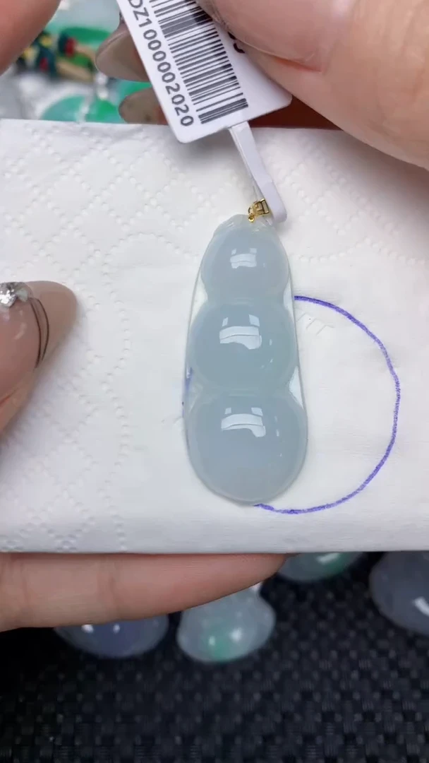 颈饰18K金镶嵌翡翠天然缅甸翡翠a货百元以上9元证书费自理