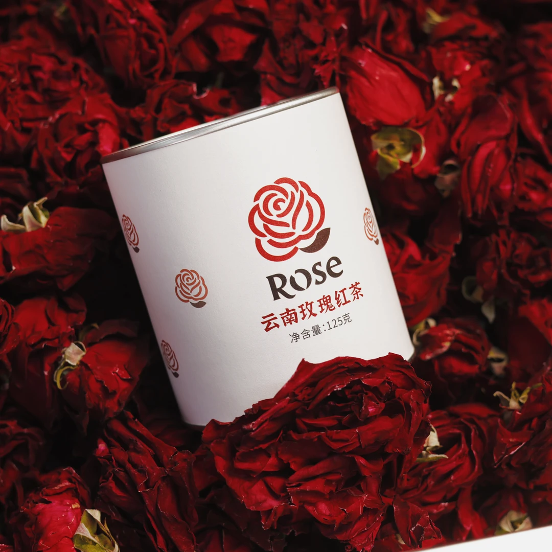 玫瑰红茶 [凤茗泰x林子]花果香浓郁清甜 墨红玫瑰花红茶125g/罐