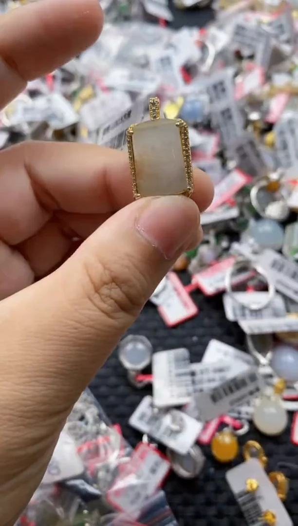 翡翠戒指银S925镶嵌11-11--9