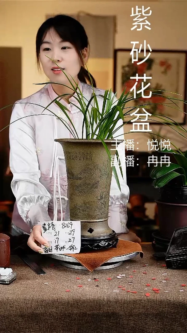 紫砂花盆花卉工艺8269+s
