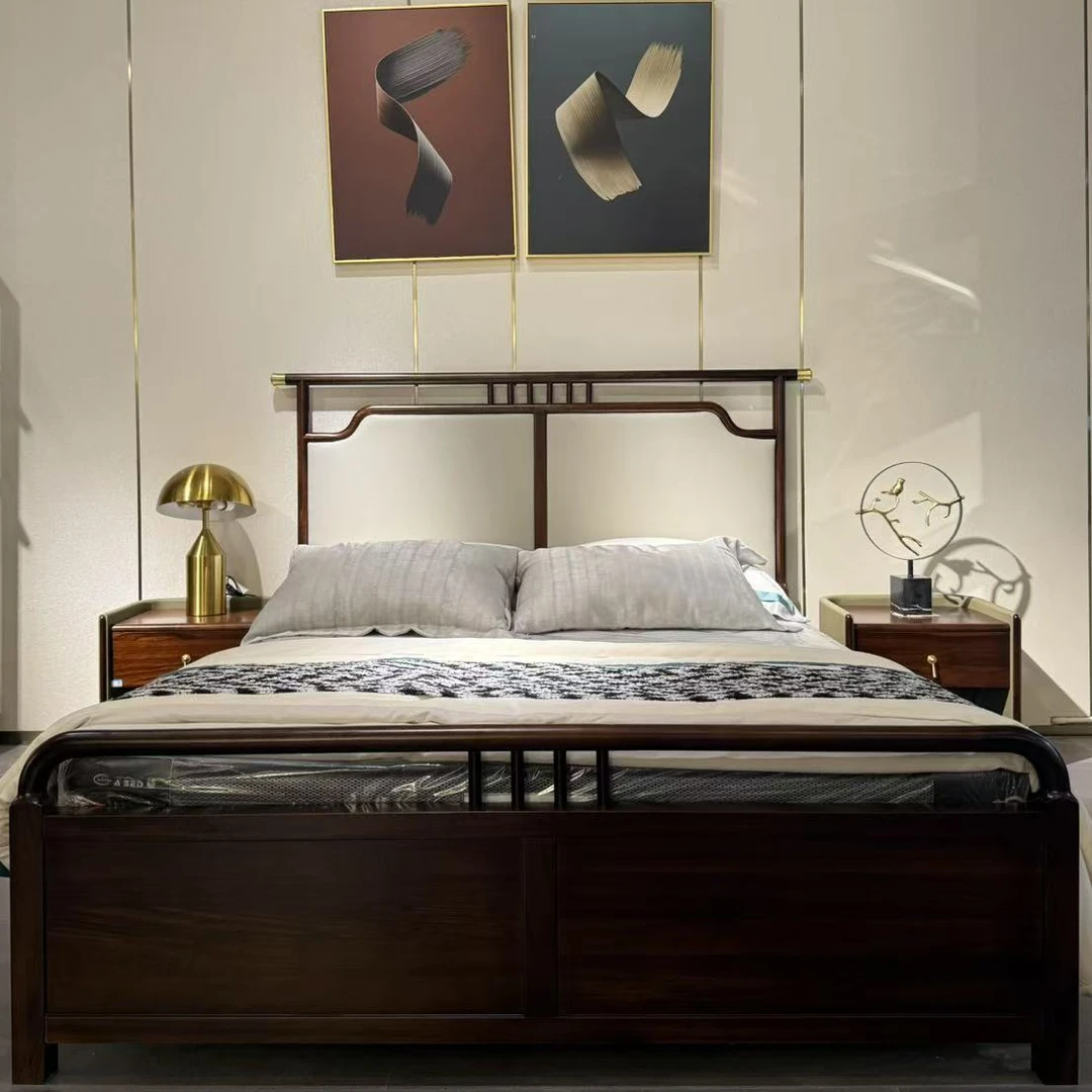 【黑檀木】1986六福床173*210*120（1.5米）