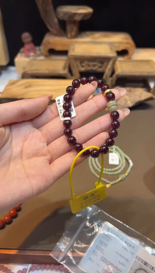 未镶嵌手链石榴石手饰@@0199