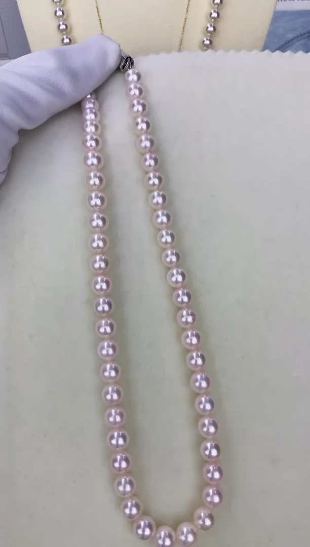 未镶嵌DA海水珍珠 GD115 akoya串链 7.5-8