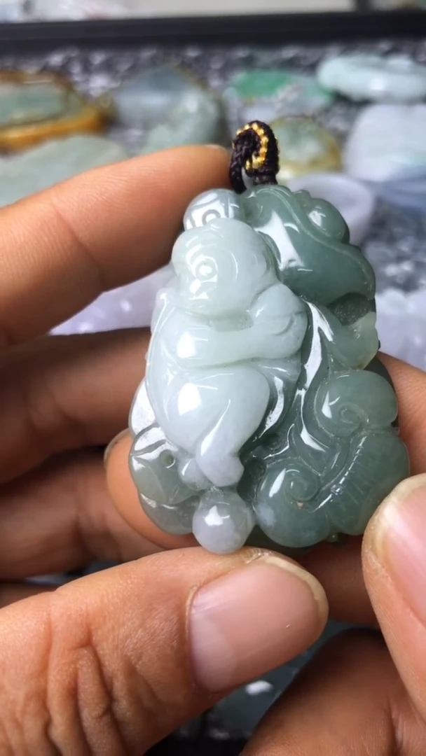 吊坠(不含链)未镶嵌翡翠双色