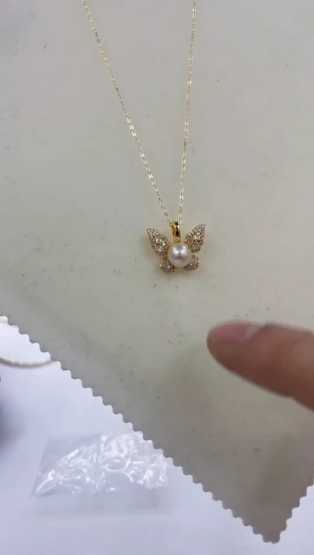 颈饰银S925镶嵌海水珍珠