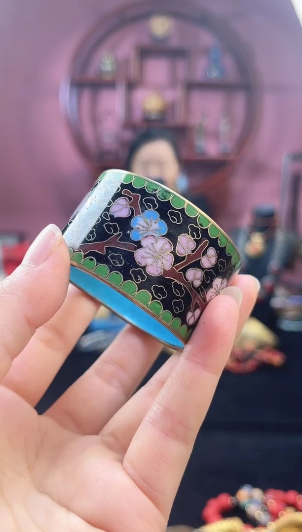 非遗 景泰蓝围巾扣 黑色
