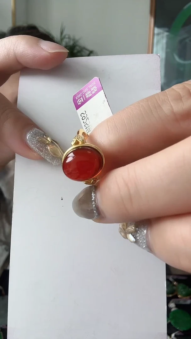 未镶嵌琥珀裸石荣倩戒指