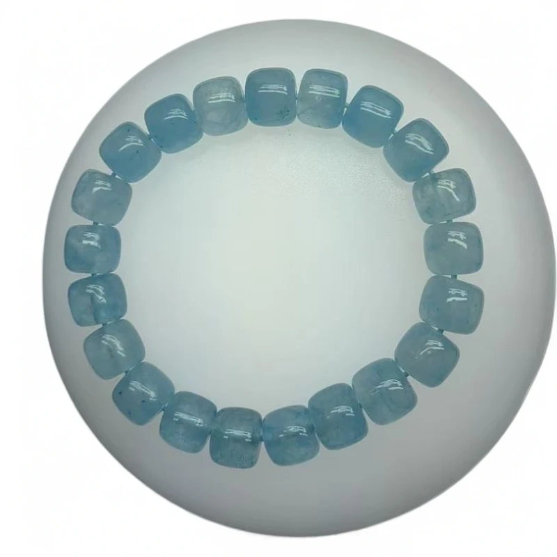 海蓝老型珠手串简约设计款