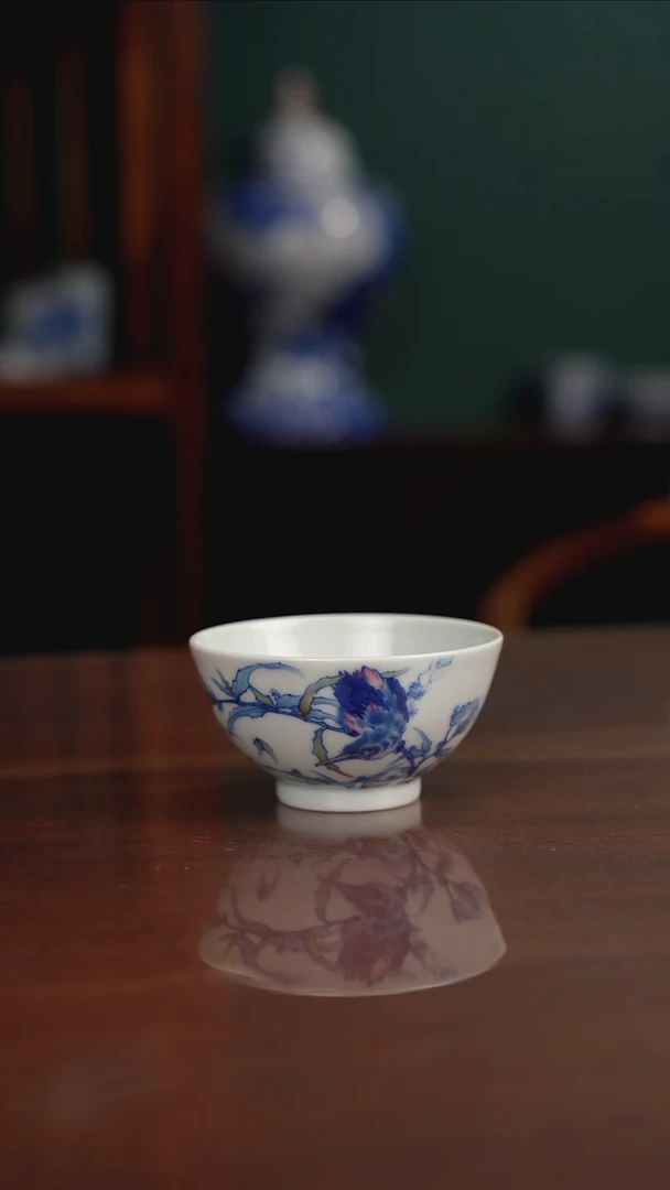空山明月 新斗彩 单翠