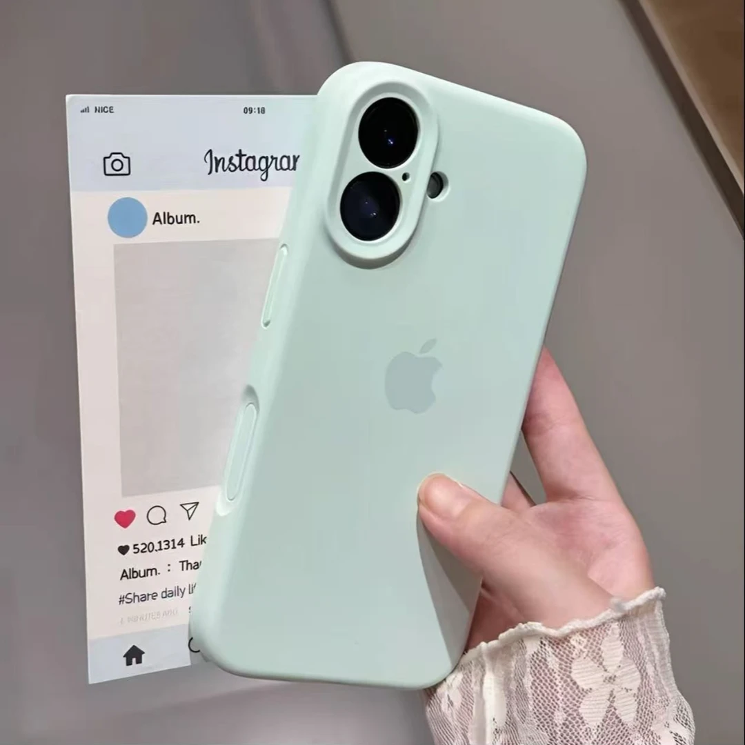 曼波绿液态硅胶全包镜头适用苹果17pro max手机壳防摔个性AI全包