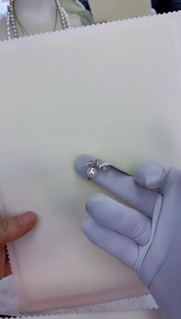 银S925镶嵌饰品海水珍珠设计款戒指