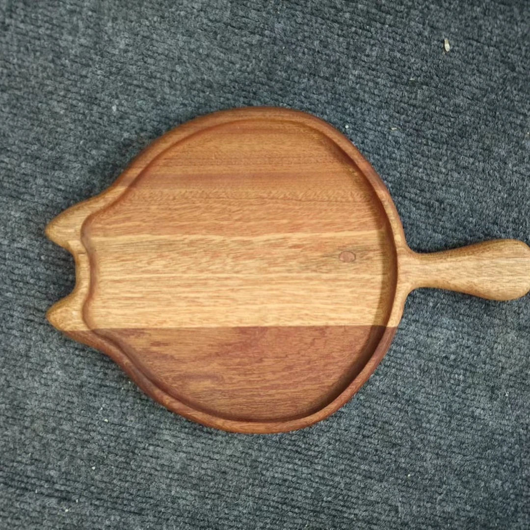 Hisize何适菜板实木切菜板木手柄砧板披萨小猫碟