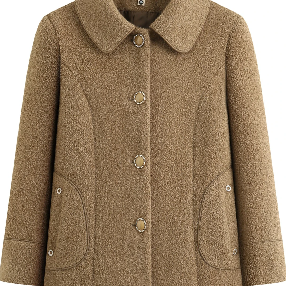 8081-中老年妈妈装春秋保暖时尚外套遮肉显瘦妈妈装