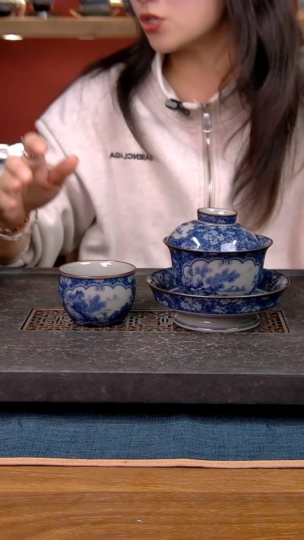 简装家用款2件套 老陶泥开片纹陶瓷茶具