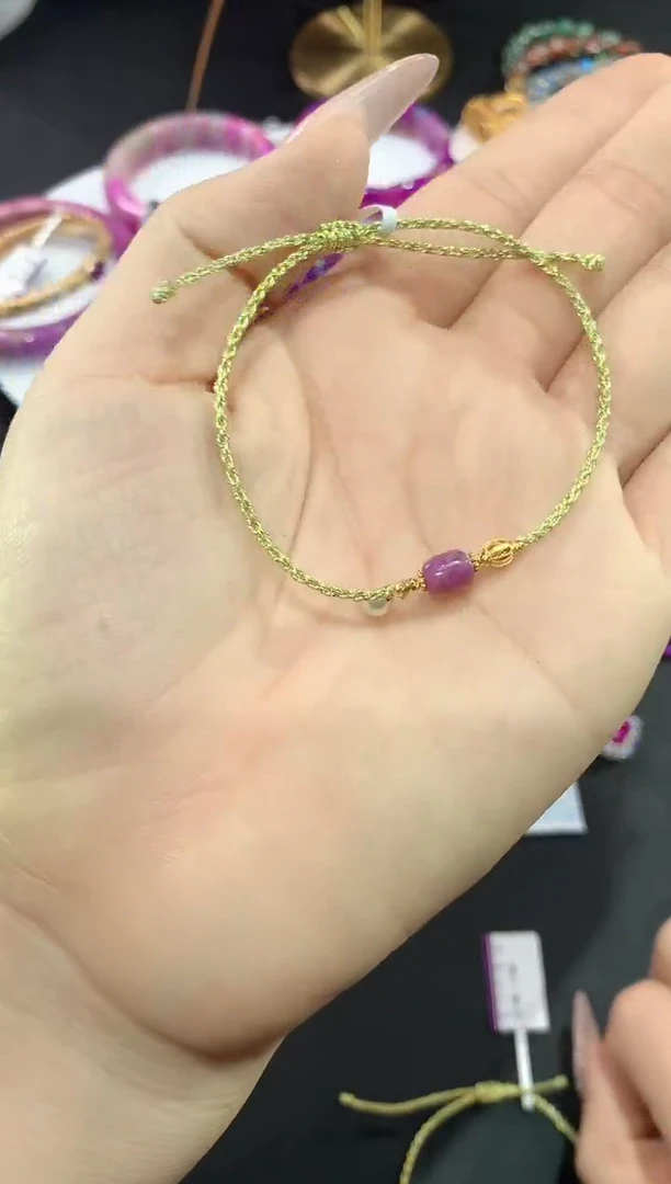 苏纪石（舒俱来）18K金镶嵌.手绳