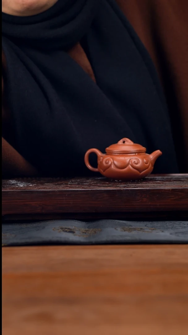 【闪购商品】紫砂茶壶120cc黄龙山原矿朱泥如意仿古6