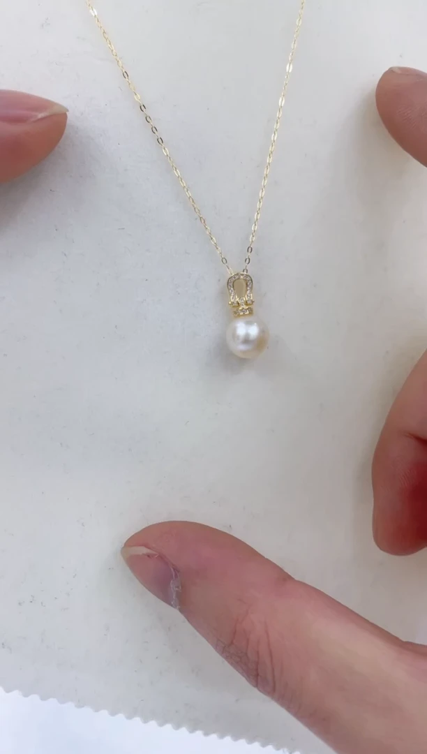 颈饰银S925镶嵌海水珍珠