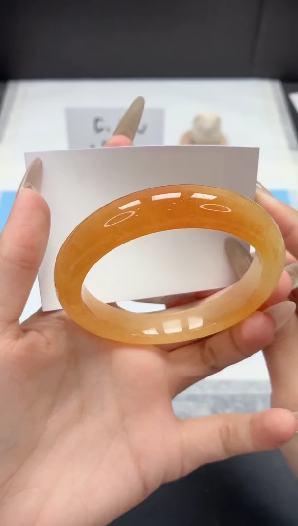 石英质玉手镯未镶嵌348/黄龙60.8