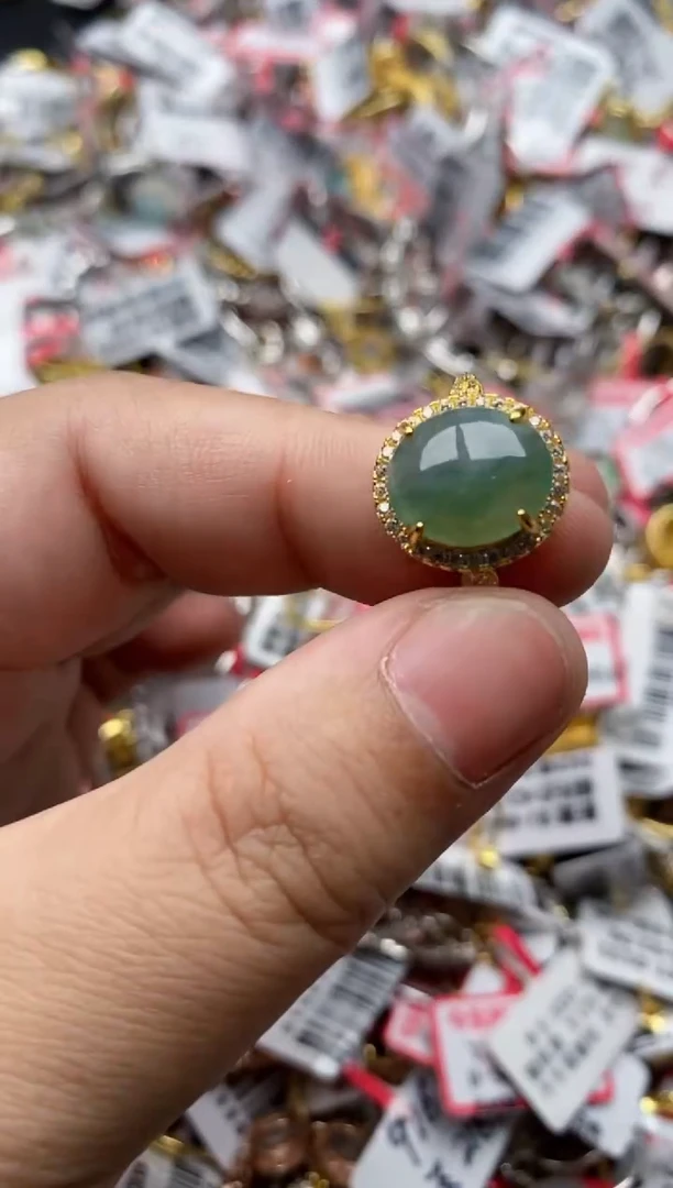 【闪购商品】翡翠戒指银S925镶嵌55555---3