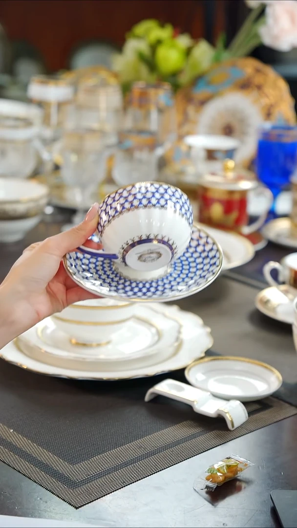 瓷片咖啡杯碟1套